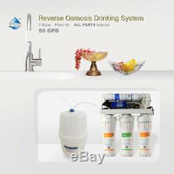 5 Stage Reverse Osmosis Drinking Water System RO Home Purifier FILTERS +All Part