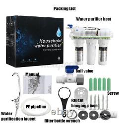 5 Stage Reverse Osmosis Home Faucet Tap Water Filter System Purifier 3+2