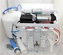 5 Stage Reverse Osmosis System 100 GPD with Booster Pump