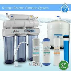 5 Stage Reverse Osmosis System Ro Water Filter 75 Gpd