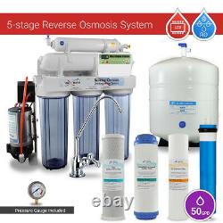 5 Stage Reverse Osmosis System with Booster Pump & Micro Computer TDS RO meter