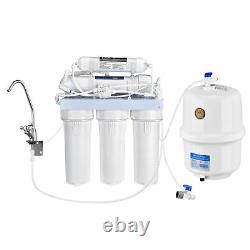 5 Stage Reverse Osmosis Water Filter System Premium RO with Booster Pump-100GPD
