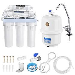 5 Stage Reverse Osmosis Water Filter System RO Drinking Faucet Purifier Home WQA