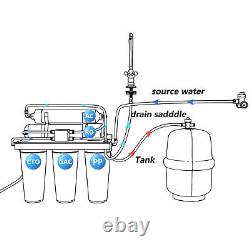 5 Stage Reverse Osmosis Water Filter System RO Drinking Faucet Purifier Home WQA