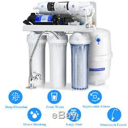 5-Stage Ultra Safe Reverse Osmosis Drinking Water Filter System Purifier White