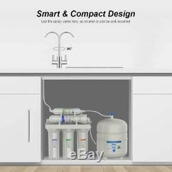 5 Stage Under Sink Reverse Osmosis Purifier Home Drinking Water Filter System