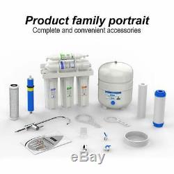 5 Stage Under Sink Reverse Osmosis Purifier Home Drinking Water Filter System