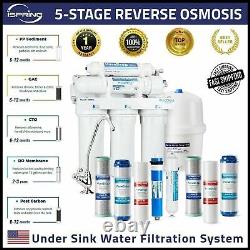 5 Stage Under Sink Reverse Osmosis RO Water Filter System with Extra Filters
