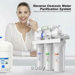 5 Stage Undersink Reverse Osmosis System Water Filter 100GPD / Kitchen Purifier