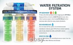 5 Stage Undersink Reverse Osmosis Water Filter System 100GPD NSF Certified