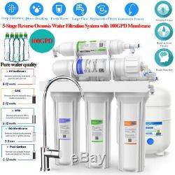 5-Stage Undersink Reverse Osmosis Water Filtration System RO filter&Softener100G