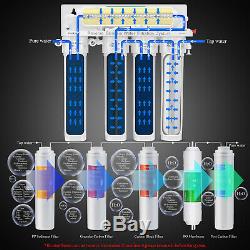 5 stage Reverse Osmosis RO system Drinking with Twist Filters Easy Install 75GPD