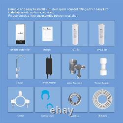 600G Undersink Tankless RO Reverse Osmosis Water Filter System Drinking Purifier
