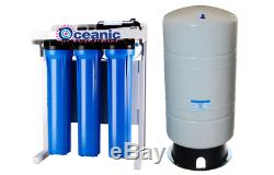 600 GPD Commercial Reverse Osmosis Water Filter System Booster Pump +20 Gal Tank