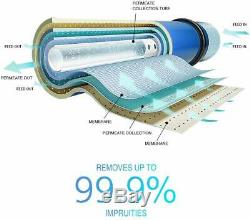 6Stage Undersink Reverse Osmosis RO System Drinking Water Filter 75G Alkaline pH