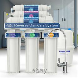 6 Stage 100GPD Alkaline PH+ Reverse Osmosis Water Filter Systems T2 New Model