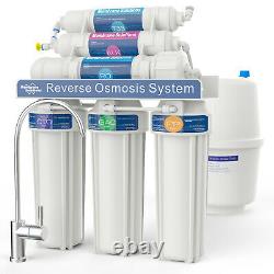 6 Stage 100GPD Alkaline PH+ Reverse Osmosis Water Filter Systems T2 New Model