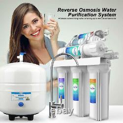 6 Stage 100GPD Alkaline Reverse Osmosis Drinking Water Filter System Purifier