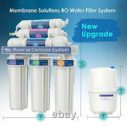 6 Stage 100GPD Alkaline Reverse Osmosis RO Drinking Water Filter System Purifier