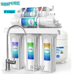 6 Stage 100GPD Reverse Osmosis RO System Alkaline Drinking Water Filtration Set