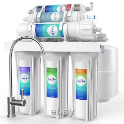 6 Stage 100 GPD Alkaline Reverse Osmosis System Drinking Water Filter Dispenser