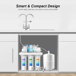 6 Stage 100 GPD Alkaline Reverse Osmosis System Drinking Water Filter Dispenser