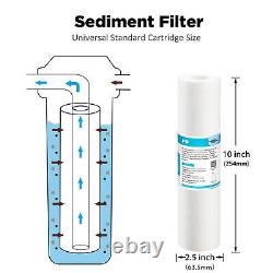 6-Stage 50 GPD RO pH Alkaline Reverse Osmosis System Water Filter 1/2/3-Year Set