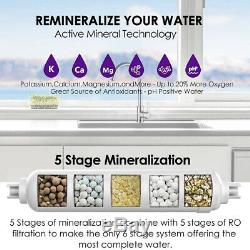 6 Stage 75GPD Alkaline Reverse Osmosis Water Filter System RO Under Sink System