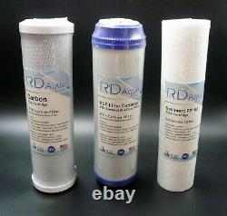 6 Stage Clear RO Water Filter System, 75 GPD Membrane and Chrome Faucet