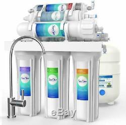 6-Stage PH Alkaline Reverse Osmosis Drinking Water Filter System Faucet Purifier