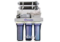 6 Stage RODI Aquarium Reef Reverse Osmosis Water Filter System + Booster Pump