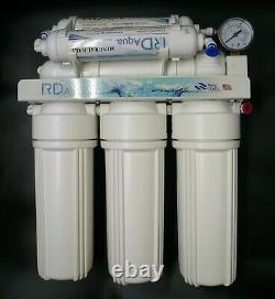 6 Stage RO Water Filter System, 75 GPD Membrane and Brushed Nickle Faucet