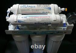 6 Stage RO Water Filter System, 75 GPD Membrane and Brushed Nickle Faucet