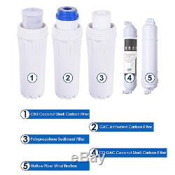 6 Stage Reverse Osmosis RO System Home Drinking Purifier Water Filter 75GPD US