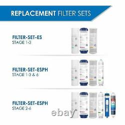 6 Stage Reverse Osmosis RO System Water Filter With Alkaline Filter 100GPD NSF