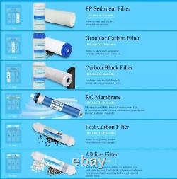 6 Stage Reverse Osmosis RO System Water Filter With Alkaline Filter 75 GPD