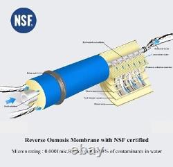 6 Stage Reverse Osmosis RO System Water Filter With Alkaline Filter 75 GPD