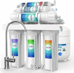 6 Stage Reverse Osmosis System Drinking Water 75G System + Extra 2 Year Filter