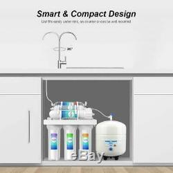 6 Stage Reverse Osmosis System Drinking Water Filter Alkaline Mineral pH 100 GPD