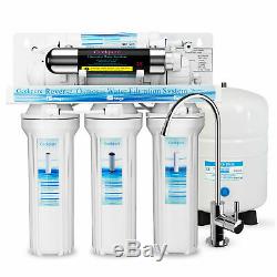 6 Stage Reverse Osmosis System With Ultraviolet Sterilizer UV Water Filter 75GPD