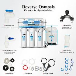 6 Stage Reverse Osmosis Water Filter System with Deionization DI Filter-75GPD