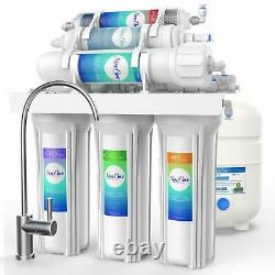 6 Stage Undersink Reverse Osmosis System Water Filter with Mineral Filter 100GPD