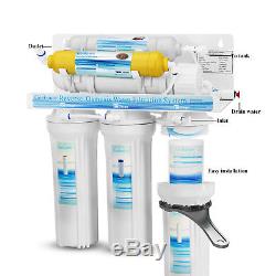 6 Stage Undersink Reverse Osmosis Water Filter System with Mineral Filter 75 GPD