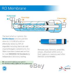 6 Stages 50 GPD Aquarium Reverse Osmosis System RO DI + HM Inline TDS Meter