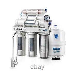 6 Stages Reverse Osmosis, Water Filtration System, 75 GPD with Pump