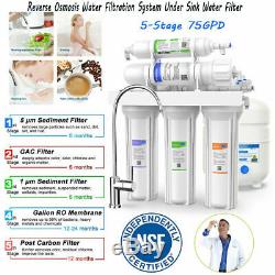 75GPD, 5-Stage RO Water Filter System Under Sink For Clean Healthy Drinking Water