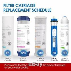 75G/100GPD 5Stage Water Filter RO System Under Sink Kitchen Purifier Replacement