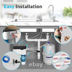 75 GPD Residential Drinking 5 stage Reverse Osmosis System Alkaline Water Filter
