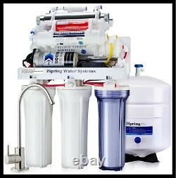 7 Stage Under Sink Reverse Osmosis RO Water Filter System Alkaline with Pump + UV