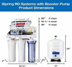 7 Stage Under Sink Reverse Osmosis RO Water Filter System Alkaline with Pump + UV